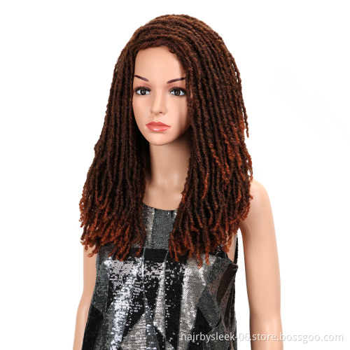 MAGIC Hair 22"Inch Synthetic Wigs For Black Women Crochet Braids Twist Jumbo Dread Faux Locs Hairstyle Long Afro Brown Hair